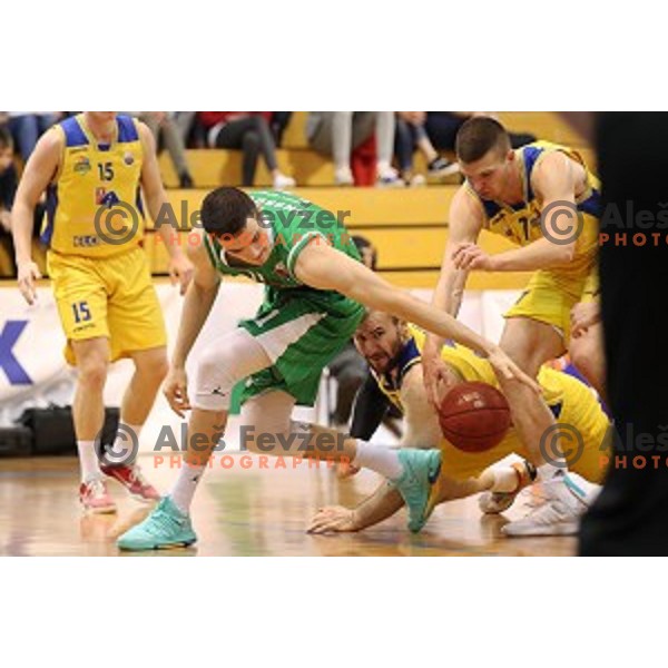 Dini Muric in action during Nova KBM league playoff basketball match between Sencur GGD and Petrol Olimpija in Sencur Sports Hall, Slovenia on May 4, 2019