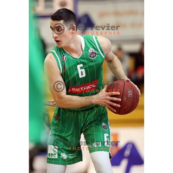 Jan Span in action during Nova KBM league playoff basketball match between Sencur GGD and Petrol Olimpija in Sencur Sports Hall, Slovenia on May 4, 2019