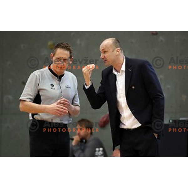 Jure Zdovc during Nova KBM league playoff basketball match between Sencur GGD and Petrol Olimpija in Sencur Sports Hall, Slovenia on May 4, 2019