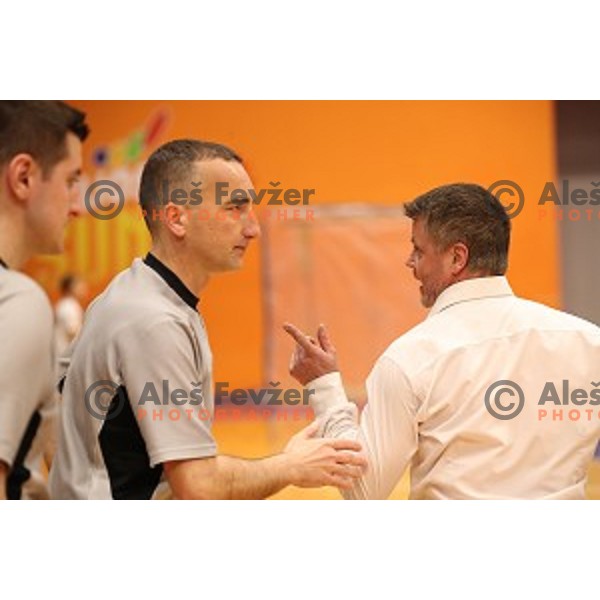 Bostjan Kuhar during Nova KBM league playoff basketball match between Helios Suns and Hopsi Polzela in Domzale Sports Hall, Slovenia on May 4, 2019