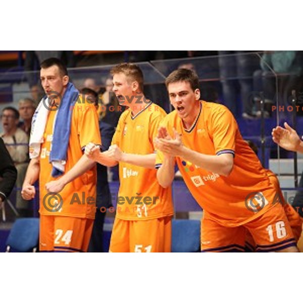 action during Nova KBM league playoff basketball match between Helios Suns and Hopsi Polzela in Domzale Sports Hall, Slovenia on May 4, 2019