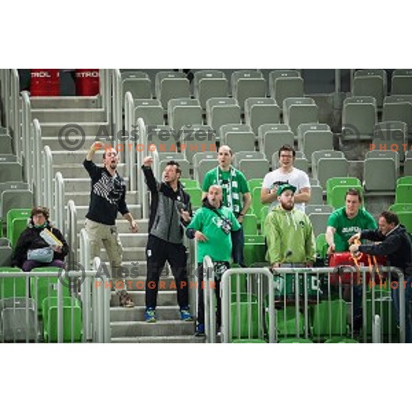 in action during Nova KBM league quarter final basketball match between Petrol Olimpija and GGD Sencur, Arena Stozice, Ljubljana, Slovenia on May 07, 2019
