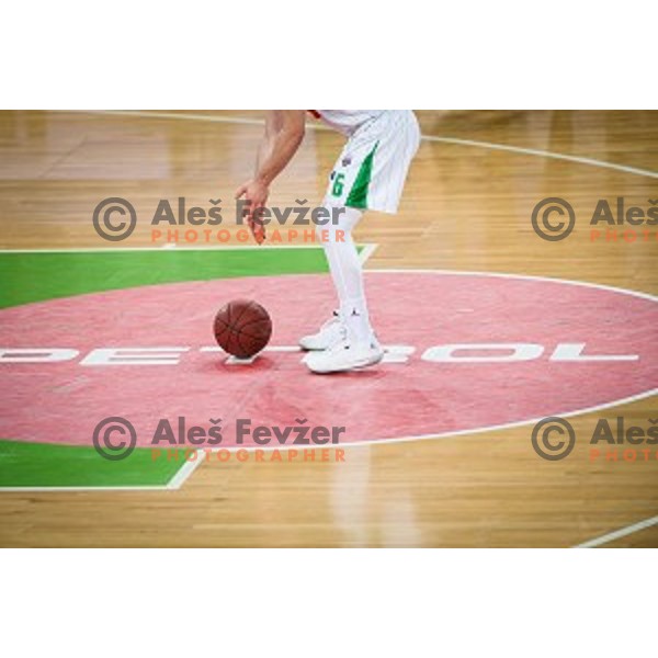 Jan Span in action during Nova KBM league quarter final basketball match between Petrol Olimpija and GGD Sencur, Arena Stozice, Ljubljana, Slovenia on May 07, 2019