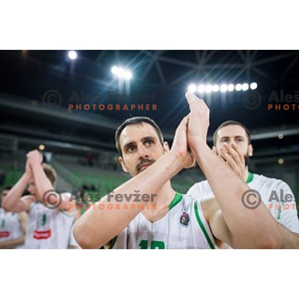 Domen Lorbek during Nova KBM league quarter final basketball match between Petrol Olimpija and GGD Sencur, Arena Stozice, Ljubljana, Slovenia on May 07,2019