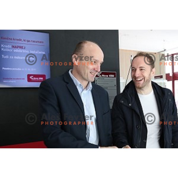Jure Zdovc and Dejan Jakara at press conference KZS before start of semi-final of Nova KBM league 2018/2019 season in Ljubljana on May 8, 2019