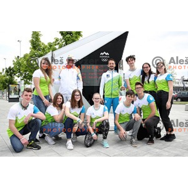 Reception of Olympic flame for Minsk 2019 European Games in BTC City, Ljubljana on May 8, 2019