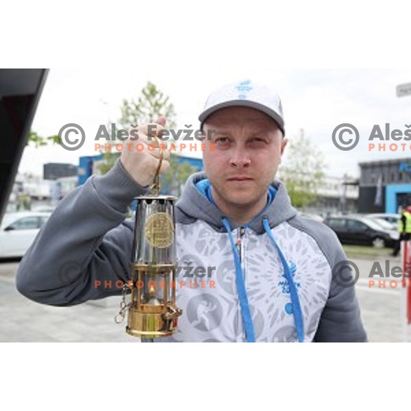 Reception of Olympic flame for Minsk 2019 European Games in BTC City, Ljubljana on May 8, 2019