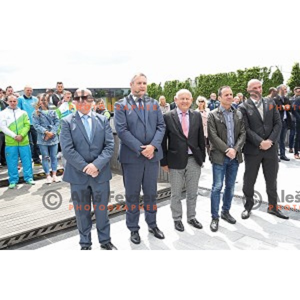 Bogdan Gabrovec at Reception of Olympic flame for Minsk 2019 European Games in BTC City, Ljubljana on May 8, 2019