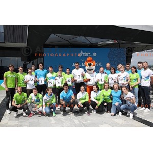 Reception of Olympic flame for Minsk 2019 European Games in BTC City, Ljubljana on May 8, 2019