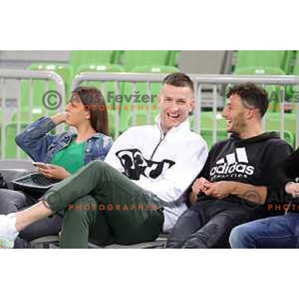 Alen Omic during semi-final of Nova KBM league basketball match between Petrol Olimpija and Helios Suns in Stozice, Ljubljana, Slovenia on May 11, 2019