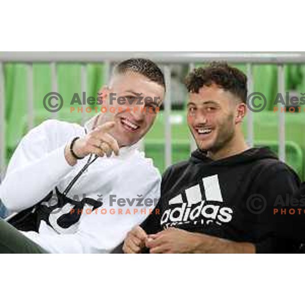 Alen Omic during semi-final of Nova KBM league basketball match between Petrol Olimpija and Helios Suns in Stozice, Ljubljana, Slovenia on May 11, 2019