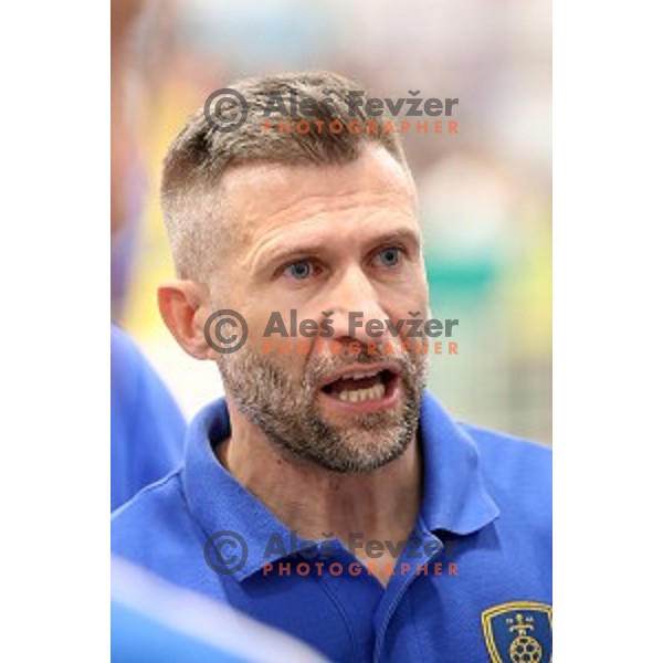 Tomaz Ocvirk in action during semi-final of Slovenian Handball Cup between Gorenje Velenje and Celje Pivovarna Lasko in Marof Hall, Novo Mesto on May 11, 2019