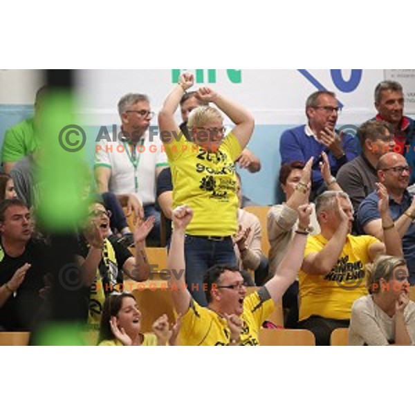 action during semi-final of Slovenian Handball Cup between Gorenje Velenje and Celje Pivovarna Lasko in Marof Hall, Novo Mesto on May 11, 2019