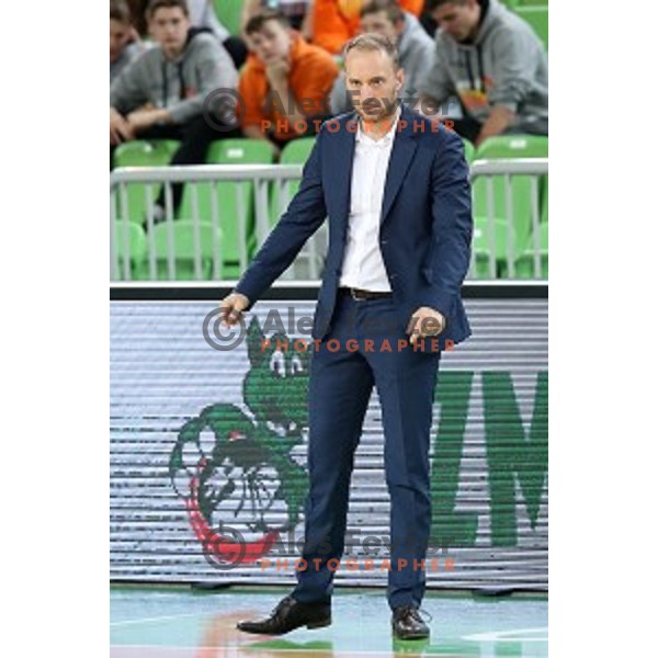 Dejan Jakara during semi-final of Nova KBM league basketball match between Petrol Olimpija and Helios Suns in Stozice, Ljubljana, Slovenia on May 11, 2019