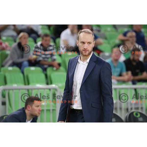 Dejan Jakara during semi-final of Nova KBM league basketball match between Petrol Olimpija and Helios Suns in Stozice, Ljubljana, Slovenia on May 11, 2019