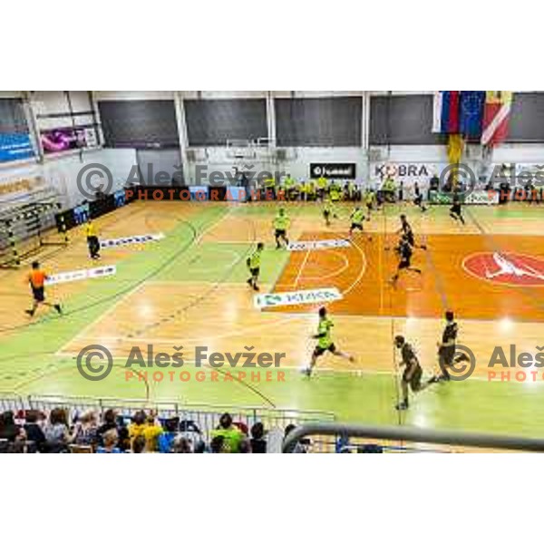 action in Slovenian Handball Cup Final between Gorenje Velenje and Krka in Marof Hall, Novo Mesto on May 12, 2019