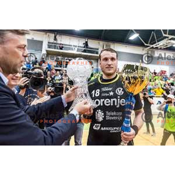 Gorenje Velenje, winners of Slovenian Handball Cup Final between Gorenje Velenje and Krka in Marof Hall, Novo Mesto on May 12, 2019