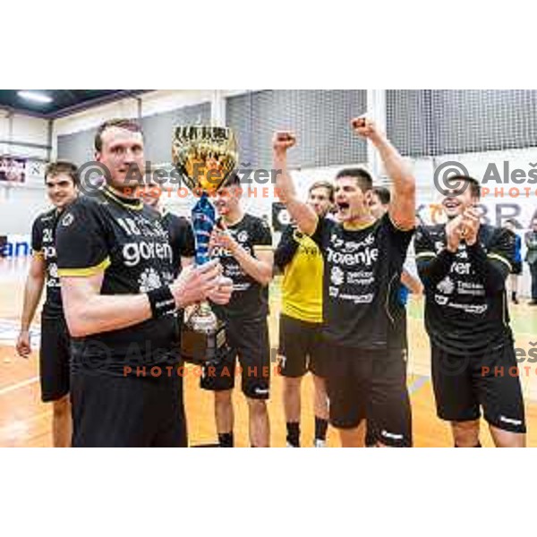 Gorenje Velenje, winners of Slovenian Handball Cup Final between Gorenje Velenje and Krka in Marof Hall, Novo Mesto on May 12, 2019