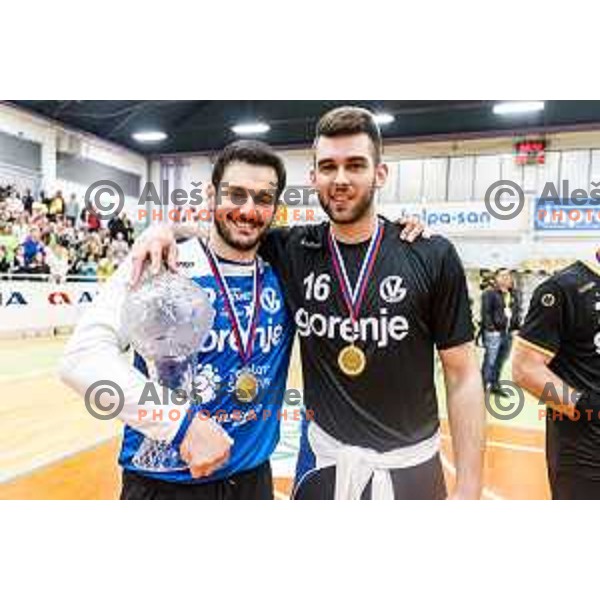 Gorenje Velenje, winners of Slovenian Handball Cup Final between Gorenje Velenje and Krka in Marof Hall, Novo Mesto on May 12, 2019