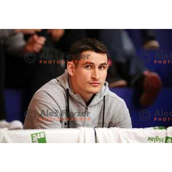 Jan Span during semi-final of Nova KBM league basketball match between Helios Suns and Petrol Olimpija in Domzale Sports Hall, Slovenia on May 13, 2019