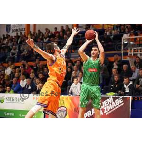 Drazen Bubnic in action during semi-final of Nova KBM league basketball match between Helios Suns and Petrol Olimpija in Domzale Sports Hall, Slovenia on May 13, 2019