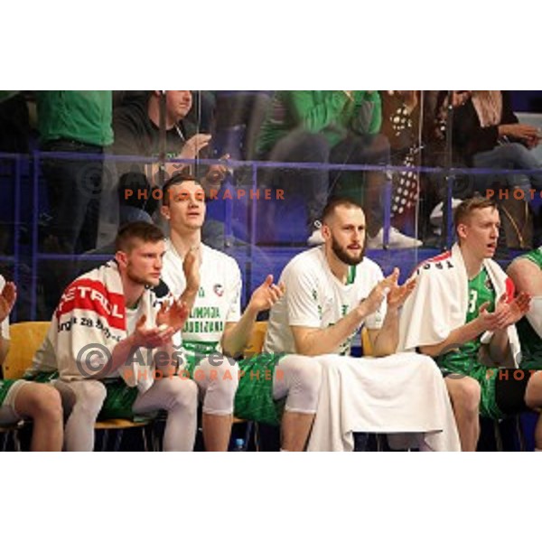 in action during semi-final of Nova KBM league basketball match between Helios Suns and Petrol Olimpija in Domzale Sports Hall, Slovenia on May 13, 2019