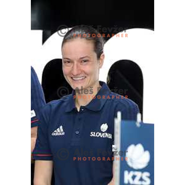Nika Baric of Slovenia Basketball team during press conference KZS in Ljubljana on May 14, 2019