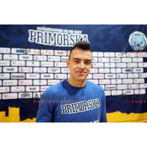 Zan Mark Sisko in action during first game of there Final of Nova KBM League basketball match between Sixt Primorska and Petrol Olimpija in Bonifika Arena,Koper, Slovenia on May 18, 2019