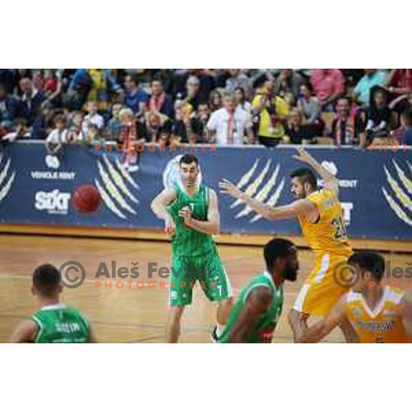 Drazen Bubnic in action during first game in The Final of Nova KBM League basketball match between Sixt Primorska and Petrol Olimpija in Bonifika Arena,Koper, Slovenia on May 18, 2019