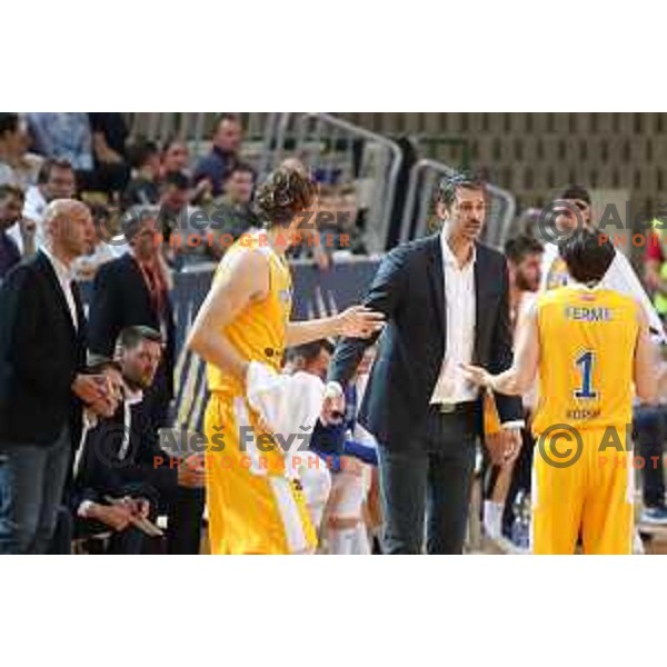 Jurica Golemac during first game of there Final of Nova KBM League basketball match between Sixt Primorska and Petrol Olimpija in Bonifika Arena,Koper, Slovenia on May 18, 2019