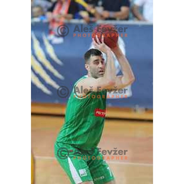 Drazen Bubnic in action during first game in The Final of Nova KBM League basketball match between Sixt Primorska and Petrol Olimpija in Bonifika Arena,Koper, Slovenia on May 18, 2019