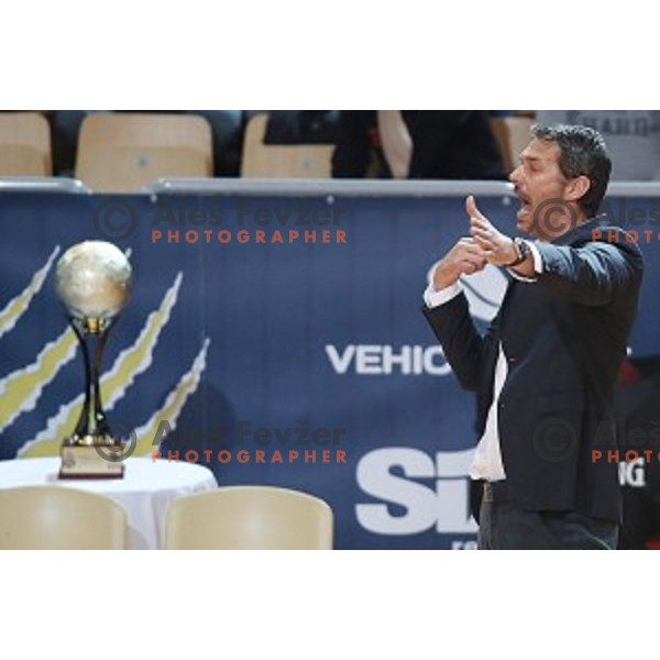 Jurica Golemac during first game of there Final of Nova KBM League basketball match between Sixt Primorska and Petrol Olimpija in Bonifika Arena,Koper, Slovenia on May 18, 2019