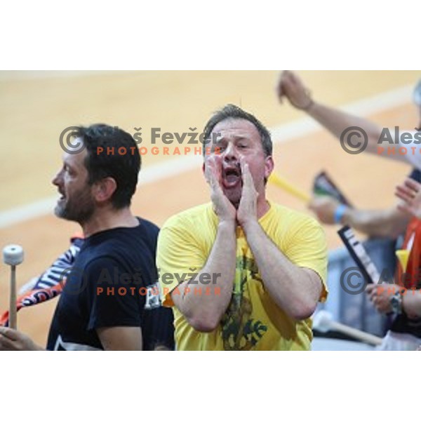 action during first game of the Final of Nova KBM League basketball match between Sixt Primorska and Petrol Olimpija in Bonifika Arena,Koper, Slovenia on May 18, 2019