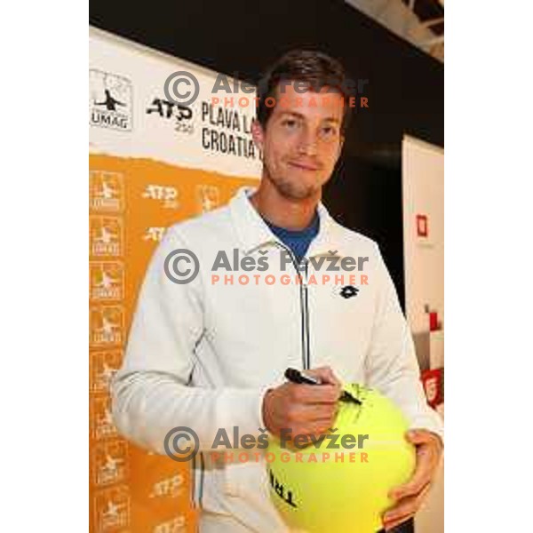 Aljaz Bedene during ATP Plava Laguna Umag tournament press conference in Ljubljana on May 21, 2019