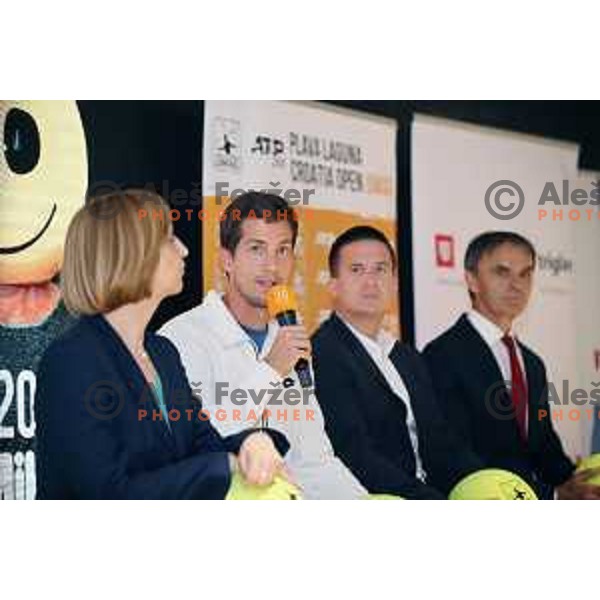Aljaz Bedene during ATP Plava Laguna Umag tournament press conference in Ljubljana on May 21, 2019