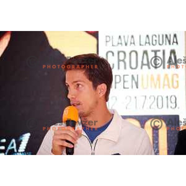 Aljaz Bedene during ATP Plava Laguna Umag tournament press conference in Ljubljana on May 21, 2019