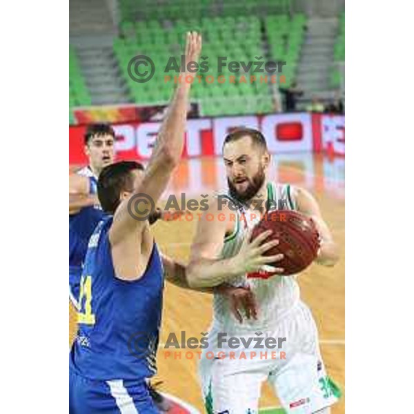 Bojan Radulovic in action during second game in The Final of Nova KBM League basketball match between Petrol Olimpija and Sixt Primorska in Arena Stozice, Ljubljana, Slovenia on May 21, 2019