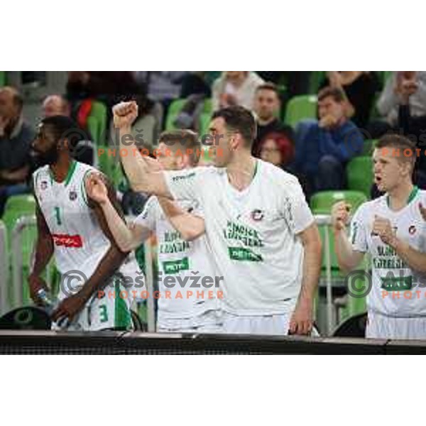 Drazen Bubnic in action during second game in The Final of Nova KBM League basketball match between Petrol Olimpija and Sixt Primorska in Arena Stozice, Ljubljana, Slovenia on May 21, 2019