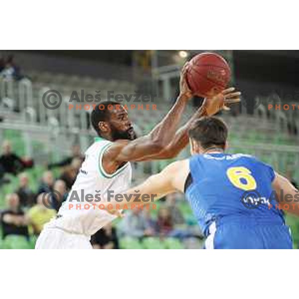 Marvin Jones in action during second game in The Final of Nova KBM League basketball match between Petrol Olimpija and Sixt Primorska in Arena Stozice, Ljubljana, Slovenia on May 21, 2019