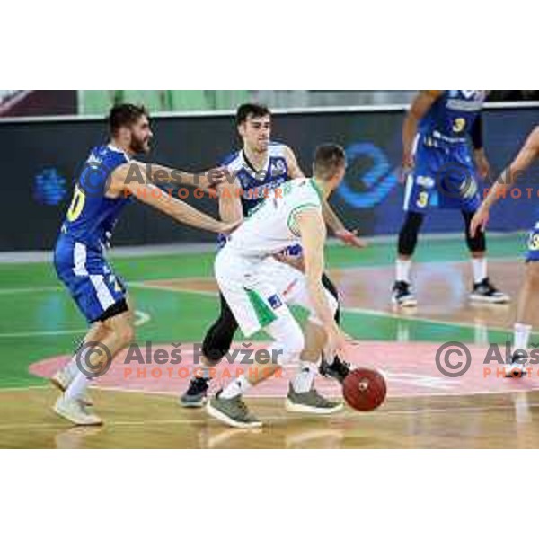 action during second game in The Final of Nova KBM League basketball match between Petrol Olimpija and Sixt Primorska in Arena Stozice, Ljubljana, Slovenia on May 21, 2019