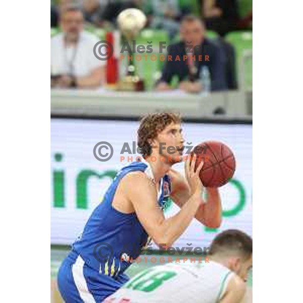 action during second game in The Final of Nova KBM League basketball match between Petrol Olimpija and Sixt Primorska in Arena Stozice, Ljubljana, Slovenia on May 21, 2019