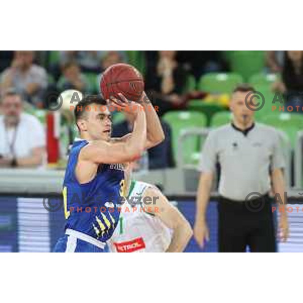 action during second game in The Final of Nova KBM League basketball match between Petrol Olimpija and Sixt Primorska in Arena Stozice, Ljubljana, Slovenia on May 21, 2019