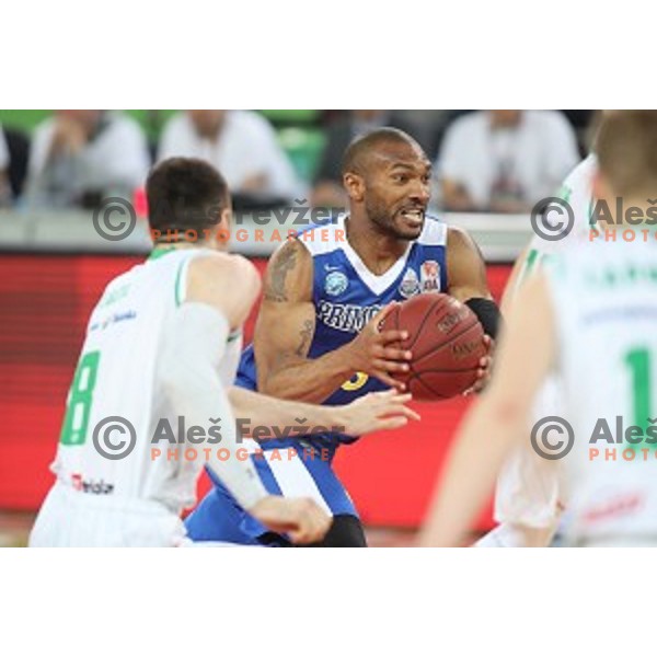 action during second game in The Final of Nova KBM League basketball match between Petrol Olimpija and Sixt Primorska in Arena Stozice, Ljubljana, Slovenia on May 21, 2019