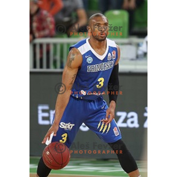 Lance Harris in action during second game in The Final of Nova KBM League basketball match between Petrol Olimpija and Sixt Primorska in Arena Stozice, Ljubljana, Slovenia on May 21, 2019