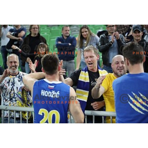 action during second game in The Final of Nova KBM League basketball match between Petrol Olimpija and Sixt Primorska in Arena Stozice, Ljubljana, Slovenia on May 21, 2019