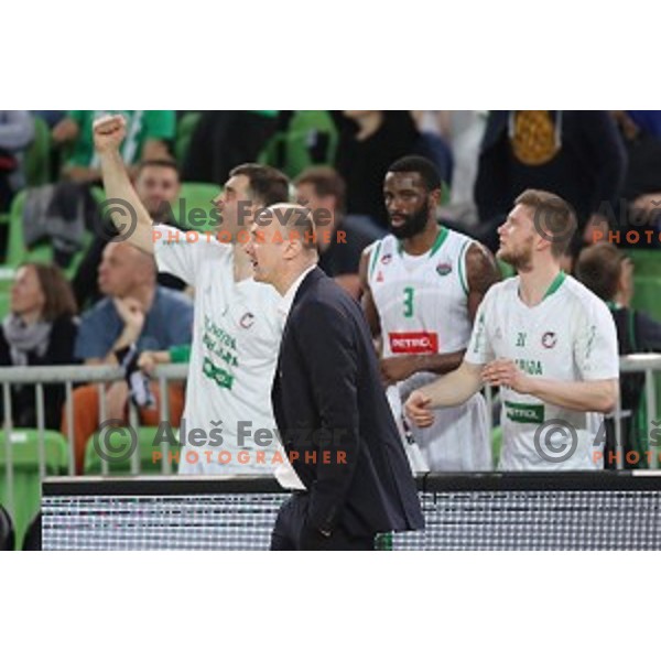 Jure Zdovc during second game in The Final of Nova KBM League basketball match between Petrol Olimpija and Sixt Primorska in Arena Stozice, Ljubljana, Slovenia on May 21, 2019