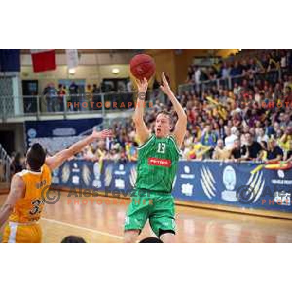 Miha Lapornik in action during third game of The Final of Nova KBM League basketball match between Sixt Primorska and Petrol Olimpija in Bonifika Arena,Koper, Slovenia on May 24, 2019