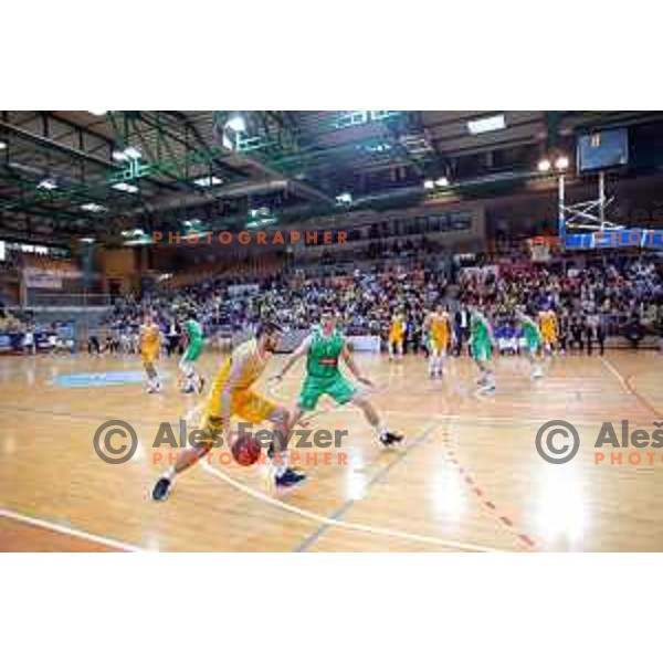 Marko Jagodic Kuridza in action during third game of The Final of Nova KBM League basketball match between Sixt Primorska and Petrol Olimpija in Bonifika Arena,Koper, Slovenia on May 24, 2019