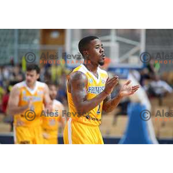 Corin Henry in action during third game of The Final of Nova KBM League basketball match between Sixt Primorska and Petrol Olimpija in Bonifika Arena,Koper, Slovenia on May 24, 2019