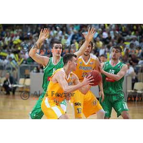 Zan Mark Sisko at third game of The Final of Nova KBM League basketball match between Sixt Primorska and Petrol Olimpija in Bonifika Arena,Koper, Slovenia on May 24, 2019